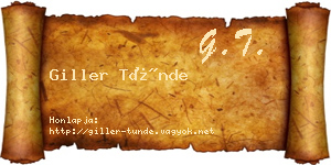 Giller Tünde névjegykártya